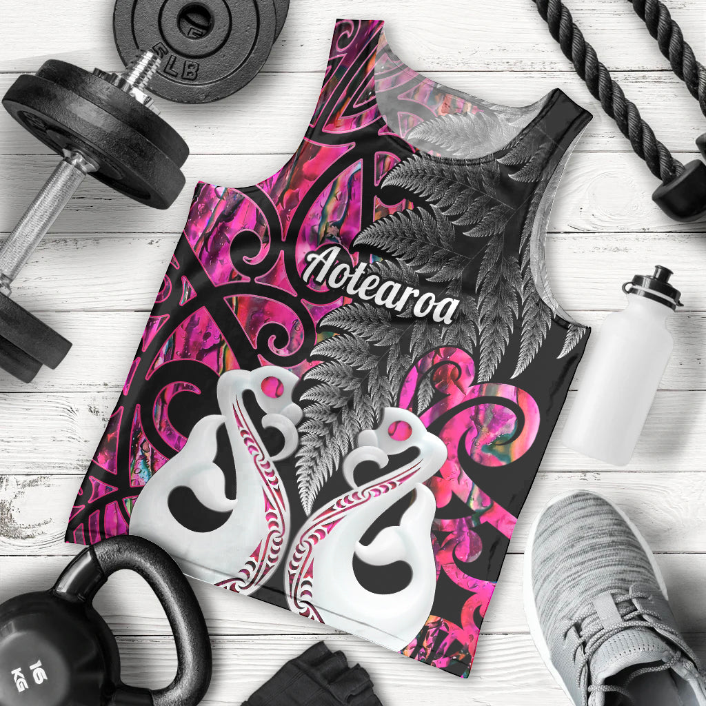 personalised-new-zealand-men-tank-top-te-manaia-mangopare-maori-and-fern-pink-style