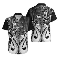 Personalised New Zealand Hawaiian Shirt Te Manaia Mangopare Maori And Fern Black Style - Wonder Print Shop