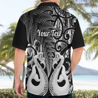 Personalised New Zealand Hawaiian Shirt Te Manaia Mangopare Maori And Fern Black Style - Wonder Print Shop