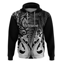 Custom New Zealand Hoodie Te Manaia Mangopare Maori And Fern Black Style - Wonder Print Shop