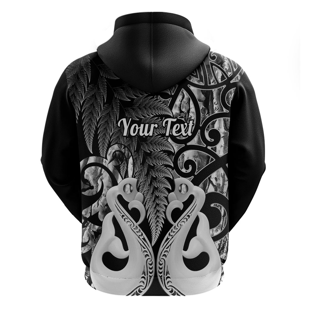 Custom New Zealand Hoodie Te Manaia Mangopare Maori And Fern Black Style - Wonder Print Shop