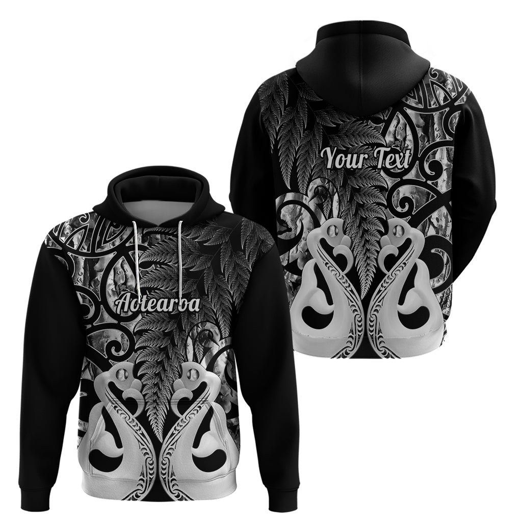 Custom New Zealand Hoodie Te Manaia Mangopare Maori And Fern Black Style - Wonder Print Shop