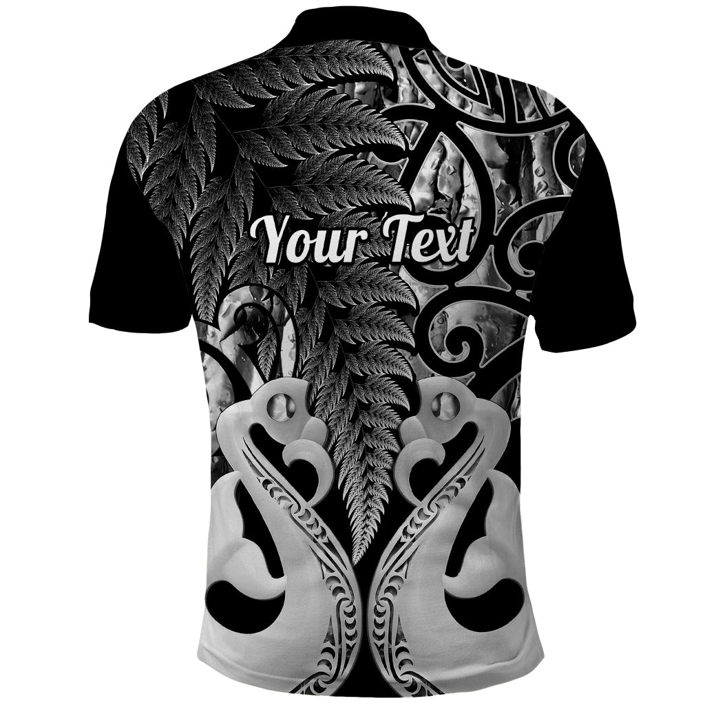 Custom New Zealand Polo Shirt Te Manaia Mangopare Maori And Fern Black Style - Wonder Print Shop