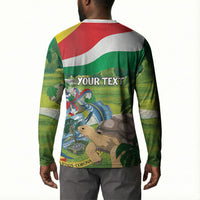 Seychelles National Day Personalized Button Sweatshirt 50 Years Anniversary Lendepandans Sesel