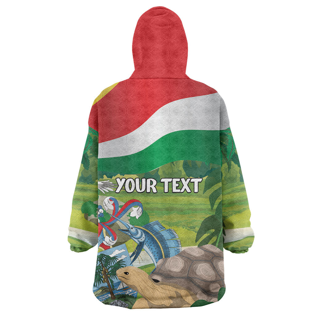 Seychelles National Day Personalized Kid Wearable Blanket Hoodie 50 Years Anniversary Lendepandans Sesel