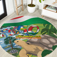 Seychelles National Day Round Carpet 50 Years Anniversary Lendepandans Sesel