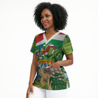 Seychelles National Day Personalized Scrub Top 50 Years Anniversary Lendepandans Sesel