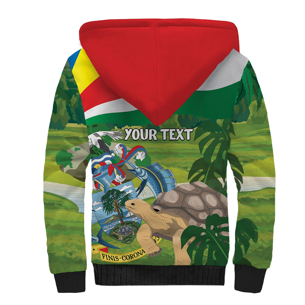 Seychelles National Day Personalized Sherpa Hoodie 50 Years Anniversary Lendepandans Sesel
