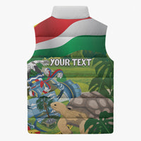 Seychelles National Day Personalized Sleeveless Puffer Jacket 50 Years Anniversary Lendepandans Sesel