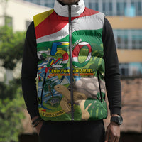 Seychelles National Day Personalized Sleeveless Puffer Jacket 50 Years Anniversary Lendepandans Sesel
