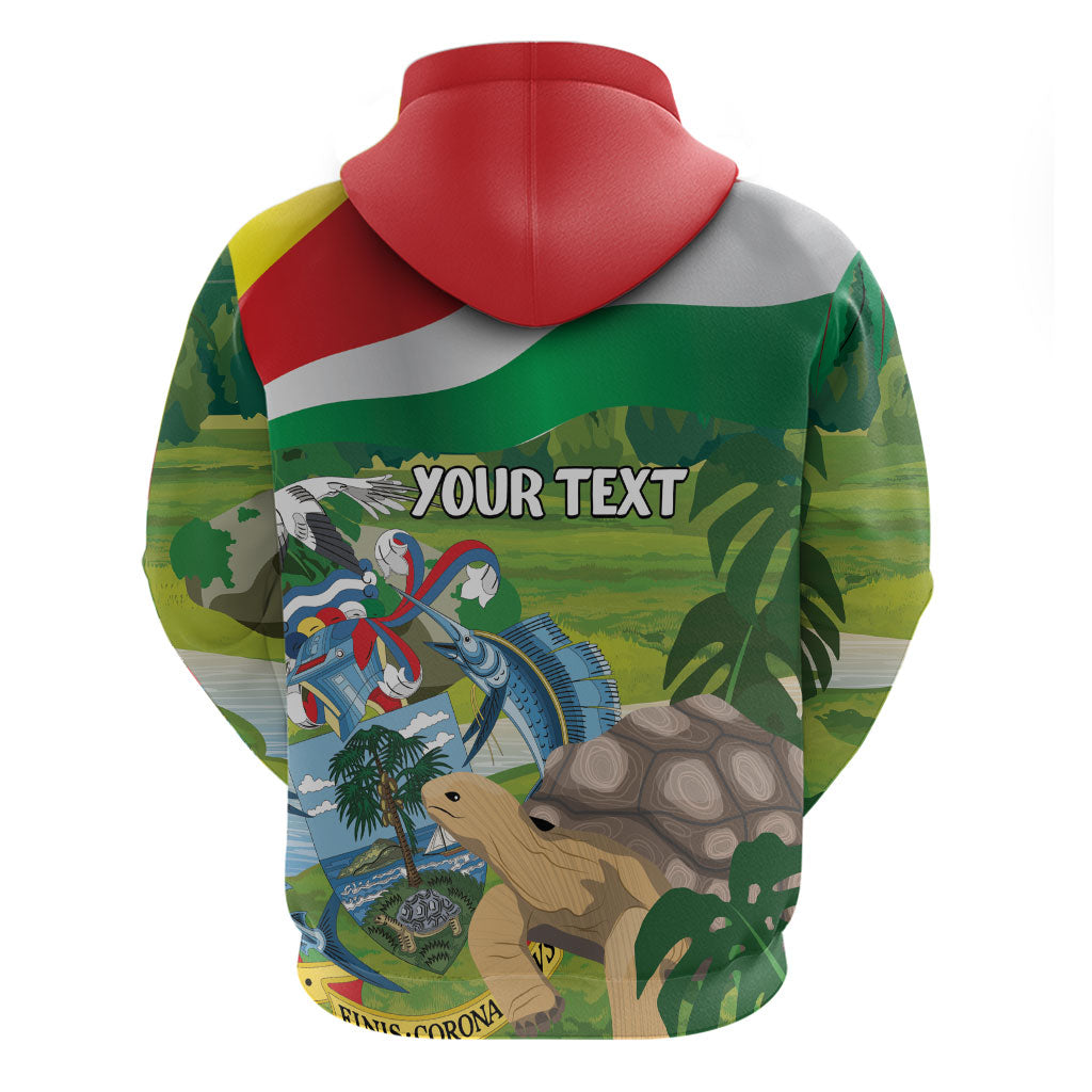 Seychelles National Day Personalized Zip Hoodie 50 Years Anniversary Lendepandans Sesel