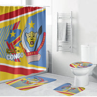 DR Congo Independence Day Bathroom Set Congo-Kinshasa Coat Of Arms Style