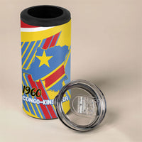 DR Congo Independence Day Personalized 4 in 1 Can Cooler Tumbler Congo-Kinshasa Coat Of Arms Style