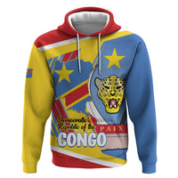 DR Congo Independence Day Personalized Hoodie Congo-Kinshasa Coat Of Arms Style