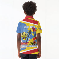 DR Congo Independence Day Personalized Kid Polo Shirt Congo-Kinshasa Coat Of Arms Style