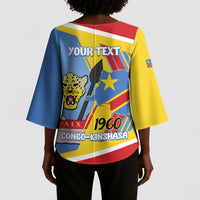 DR Congo Independence Day Personalized Kimono Sleeve Blouse Congo-Kinshasa Coat Of Arms Style