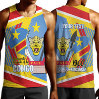 DR Congo Independence Day Personalized Men Tank Top Congo-Kinshasa Coat Of Arms Style