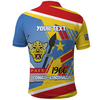DR Congo Independence Day Personalized Polo Shirt Congo-Kinshasa Coat Of Arms Style