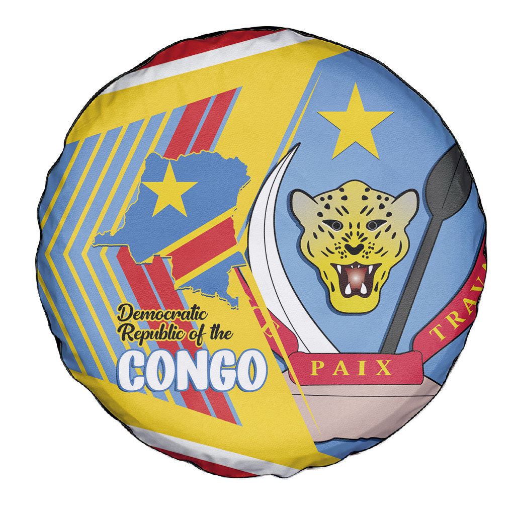DR Congo Independence Day Spare Tire Cover Congo-Kinshasa Coat Of Arms Style