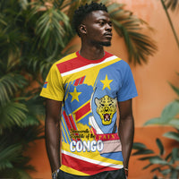 DR Congo Independence Day Personalized T shirt Congo-Kinshasa Coat Of Arms Style