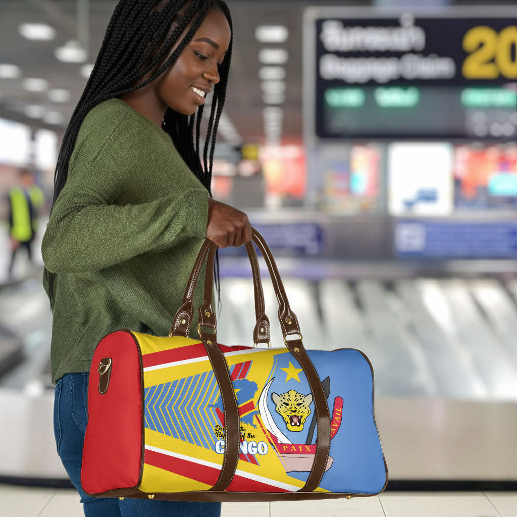 DR Congo Independence Day Travel Bag Congo-Kinshasa Coat Of Arms Style