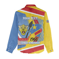 DR Congo Independence Day Personalized Women Casual Shirt Congo-Kinshasa Coat Of Arms Style