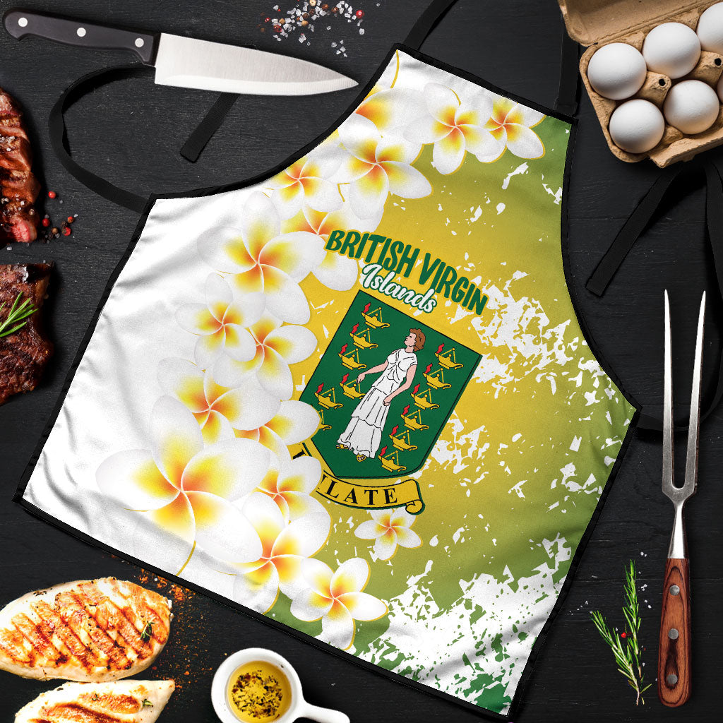 British Virgin Islands Day Apron Vigilate Plumeria Alba Coat Of Arms