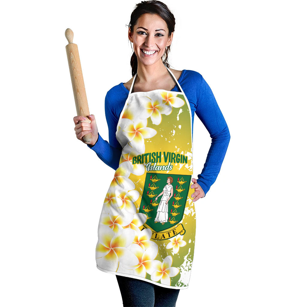 British Virgin Islands Day Apron Vigilate Plumeria Alba Coat Of Arms