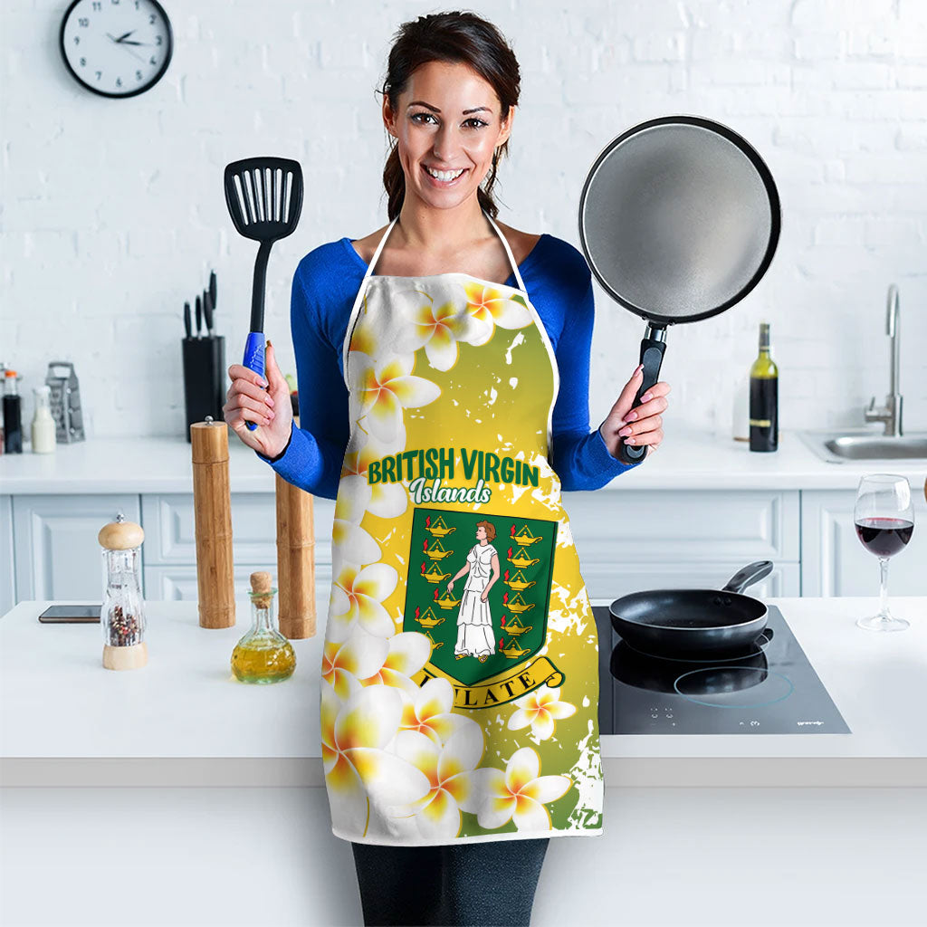 British Virgin Islands Day Apron Vigilate Plumeria Alba Coat Of Arms