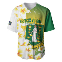British Virgin Islands Day Personalised Baseball Jersey Vigilate Plumeria Alba Coat Of Arms