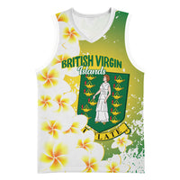 British Virgin Islands Day Personalised Basketball Jersey Vigilate Plumeria Alba Coat Of Arms