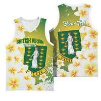 British Virgin Islands Day Personalised Basketball Jersey Vigilate Plumeria Alba Coat Of Arms