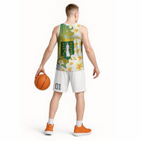 British Virgin Islands Day Personalised Basketball Jersey Vigilate Plumeria Alba Coat Of Arms