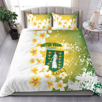 British Virgin Islands Day Bedding Set Vigilate Plumeria Alba Coat Of Arms