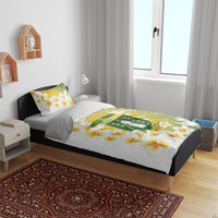 British Virgin Islands Day Bedding Set Vigilate Plumeria Alba Coat Of Arms