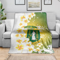 British Virgin Islands Day Blanket Vigilate Plumeria Alba Coat Of Arms