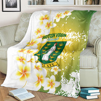 British Virgin Islands Day Blanket Vigilate Plumeria Alba Coat Of Arms