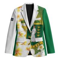 British Virgin Islands Day Personalised Blazer Vigilate Plumeria Alba Coat Of Arms