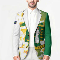 British Virgin Islands Day Personalised Blazer Vigilate Plumeria Alba Coat Of Arms