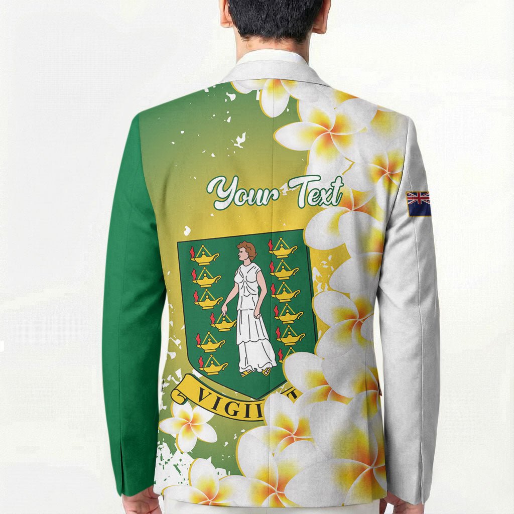 British Virgin Islands Day Personalised Blazer Vigilate Plumeria Alba Coat Of Arms