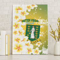 British Virgin Islands Day Canvas Wall Art Vigilate Plumeria Alba Coat Of Arms