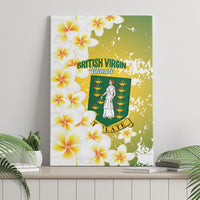 British Virgin Islands Day Canvas Wall Art Vigilate Plumeria Alba Coat Of Arms