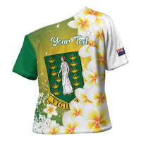 British Virgin Islands Day Personalised Cross Shoulder Shirt Vigilate Plumeria Alba Coat Of Arms