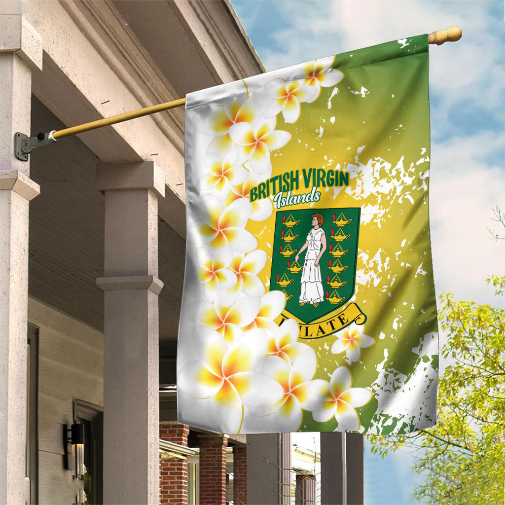 British Virgin Islands Day Garden Flag Vigilate Plumeria Alba Coat Of Arms