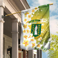 British Virgin Islands Day Garden Flag Vigilate Plumeria Alba Coat Of Arms