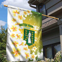 British Virgin Islands Day Garden Flag Vigilate Plumeria Alba Coat Of Arms
