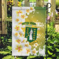 British Virgin Islands Day Garden Flag Vigilate Plumeria Alba Coat Of Arms