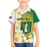 British Virgin Islands Day Personalised Hawaiian Shirt Vigilate Plumeria Alba Coat Of Arms