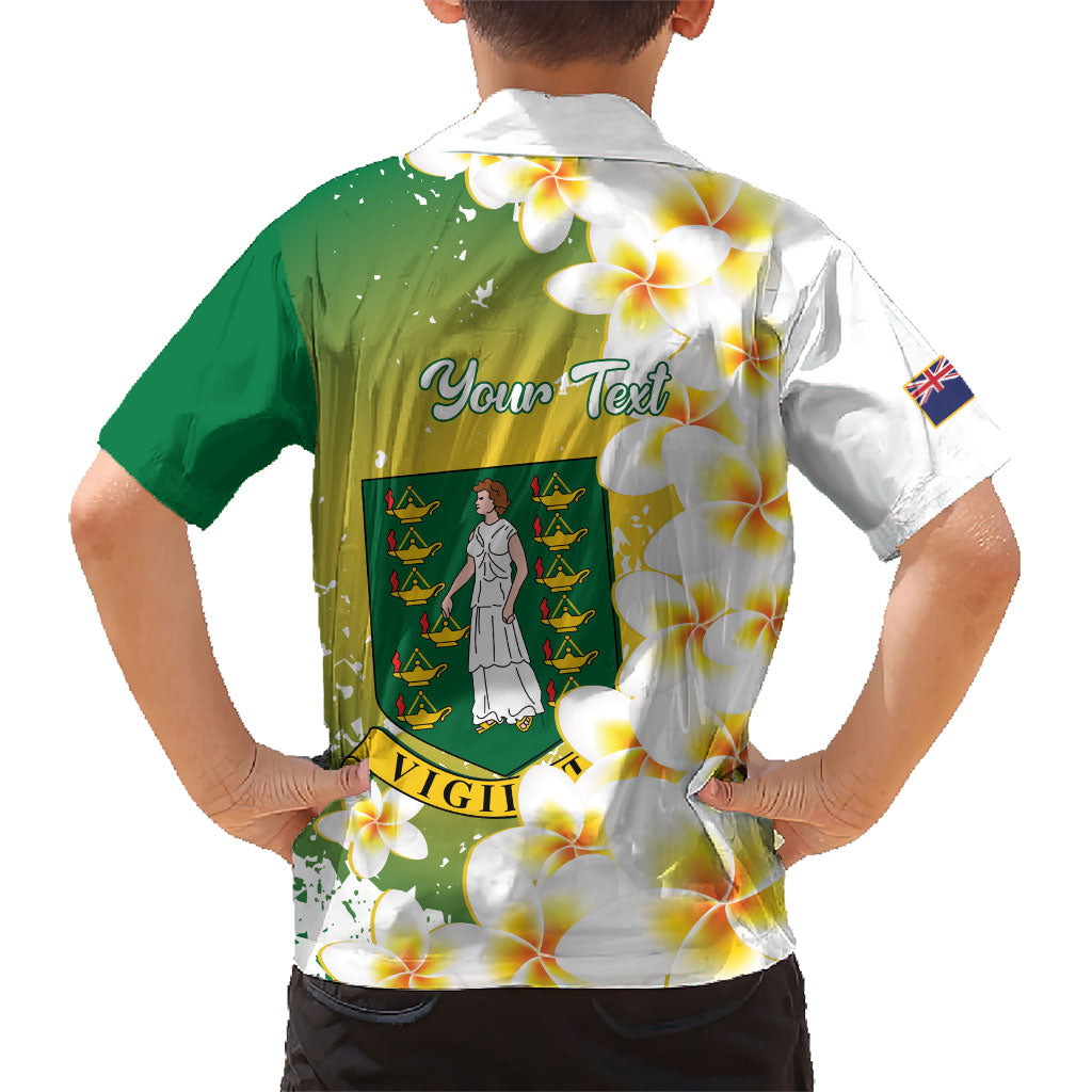 British Virgin Islands Day Personalised Hawaiian Shirt Vigilate Plumeria Alba Coat Of Arms