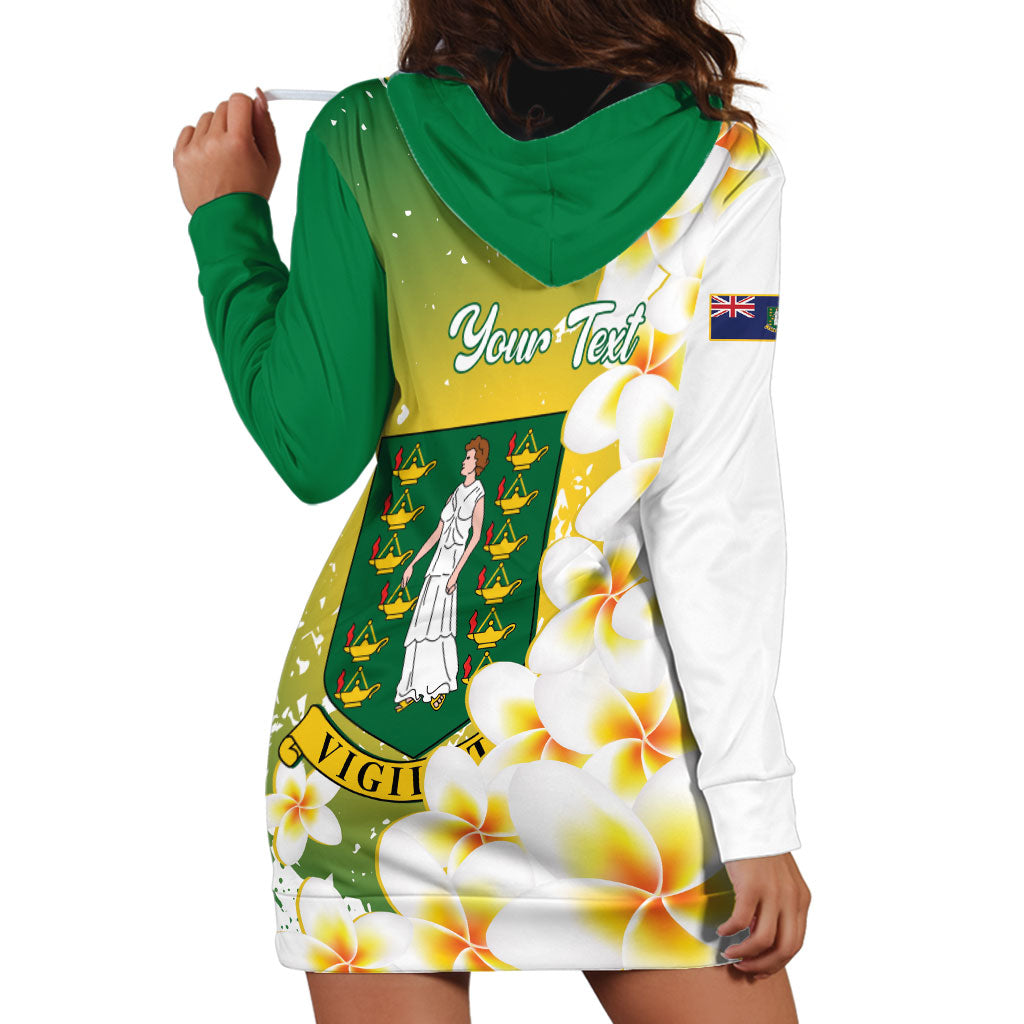 British Virgin Islands Day Personalised Hoodie Dress Vigilate Plumeria Alba Coat Of Arms